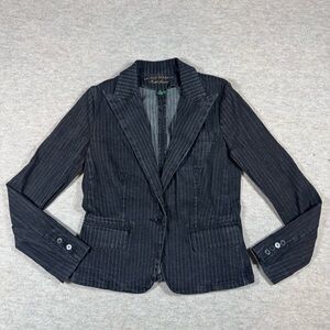 Lauren Ralph Lauren Charcoal Pinstripe Blazer
